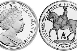 Isle of Man 1 crown 2015 - Longest Reigning Commonwealth Monarch