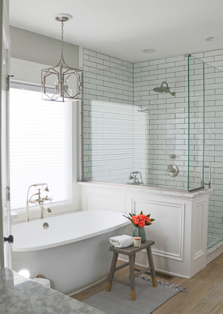 Master bathroom with stand alone tub 