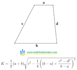 Trapezoid and formula. Area of a trapezoid and division by zero. Mathematics for blondes.
