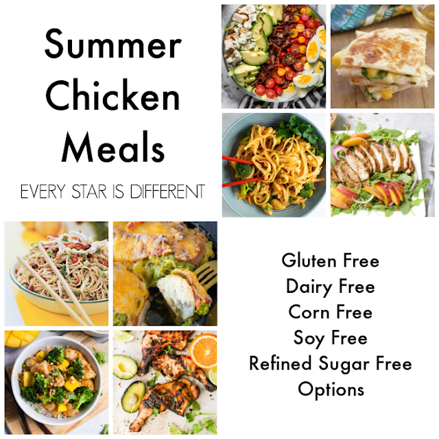 Summer Chicken Meals that are Gluten Free, Dairy Free, Soy Free, Corn Free, & Refined Sugar Free