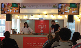 Pic of demonstration cookery session with TV MasterChef