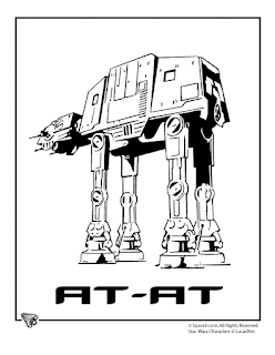 Gambar Mewarnai Star Wars AT-AT 