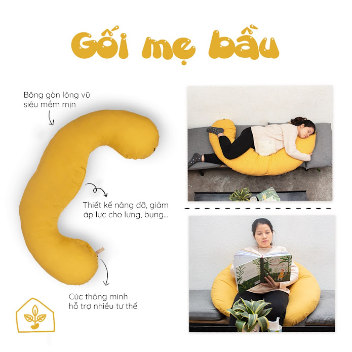 [A159] Gối Bầu Đậu Khuyết: Giải quyết các vấn đề về khó ngủ của bà bầu