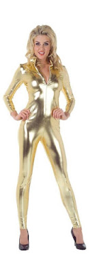 Stretch Gold Jumpsuit Costume