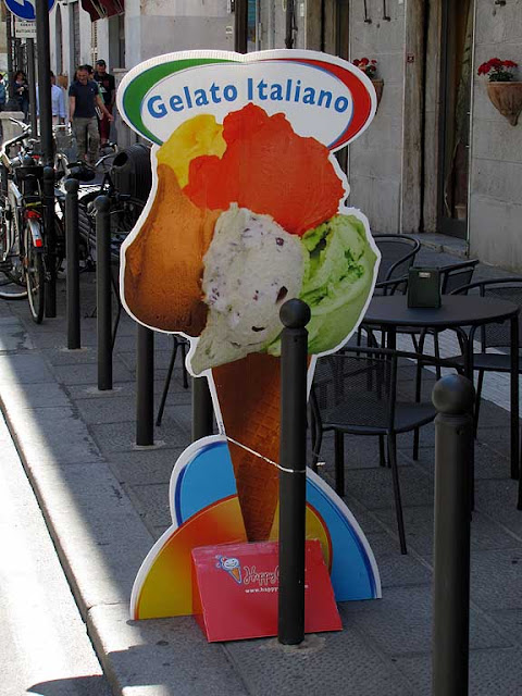 Italian ice cream sign, Livorno