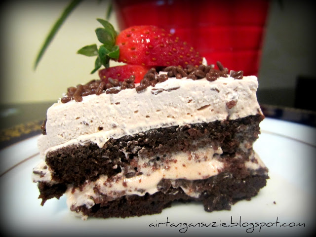 Chocolate Cake with Whipped Cream