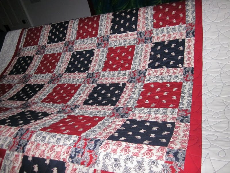 Divine Quilting Patricia's red/white/blue star quilt