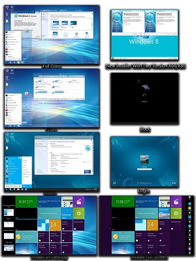 Computer Icon Windows on Download Windows 8 Skin Pack 5 0 For Windows 7  X32x64  Torrent
