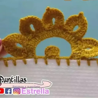 Hermosa puntilla Flor a crochet