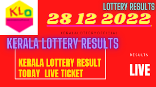 Kerala lottery results today 28.12.2022