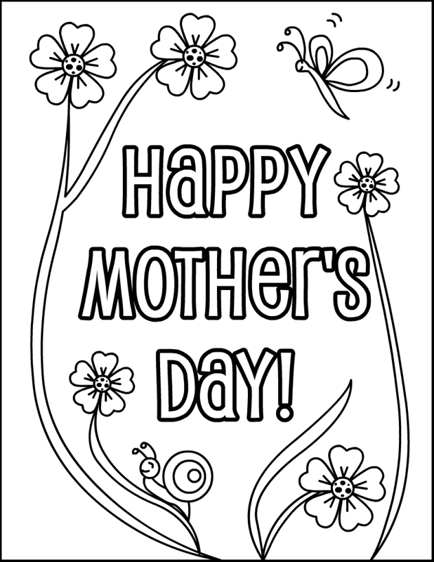 Happy Mother Day Printable Coloring Pages 10
