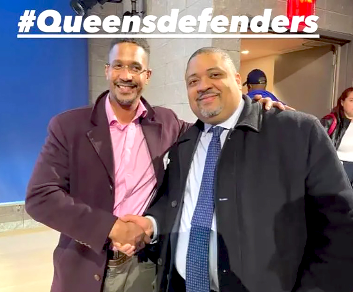 Johnson had frequently professed to turning his life around after leaving prison. His social media accounts posted photos of him with Manhattan District Attorney Alvin Bragg. -Photo by Twitter