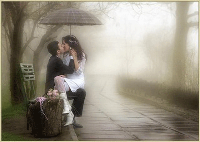 wallpaper rain. couple kissing wallpapers.