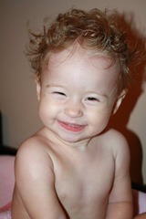 Happy baby curly hair