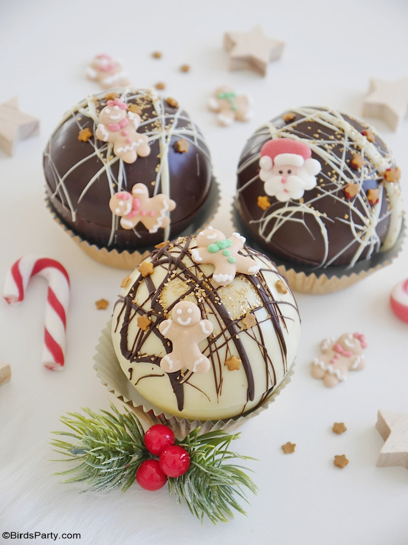 Bombes de Chocolat Chaud pour Noël - facile et peu coûteux à faire à la maison, la recette de mes bombes au chocolat chaud fait fureur cet hiver !