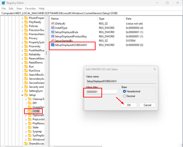 Regedit oobeaadv10 error fixed
