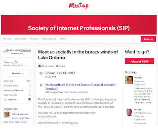 Society of Internet Professionals: Meetup, July 14, 2017