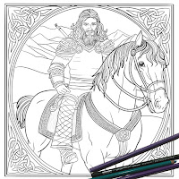 Medieval Knight Colouring Page