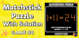 Phoenix's Trivia Matchstick Puzzle game 8 with solution