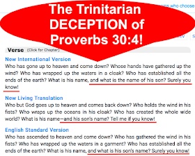 The Trinitarian DECEPTION of Proverbs 30:4!  