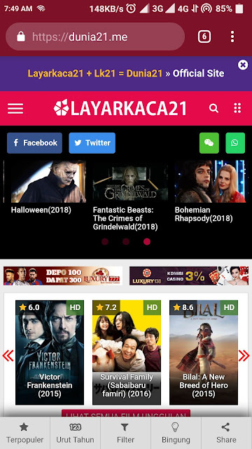 Cara Download Film Terbaru Dan Gratis Lk21 Di Laptop dan Android 2019