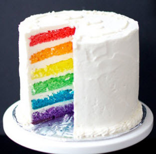 Resep rainbow cake bolu panggang pelangi ala Martha Stewart dan cara membuatnya - www.tabloidkuliner.com