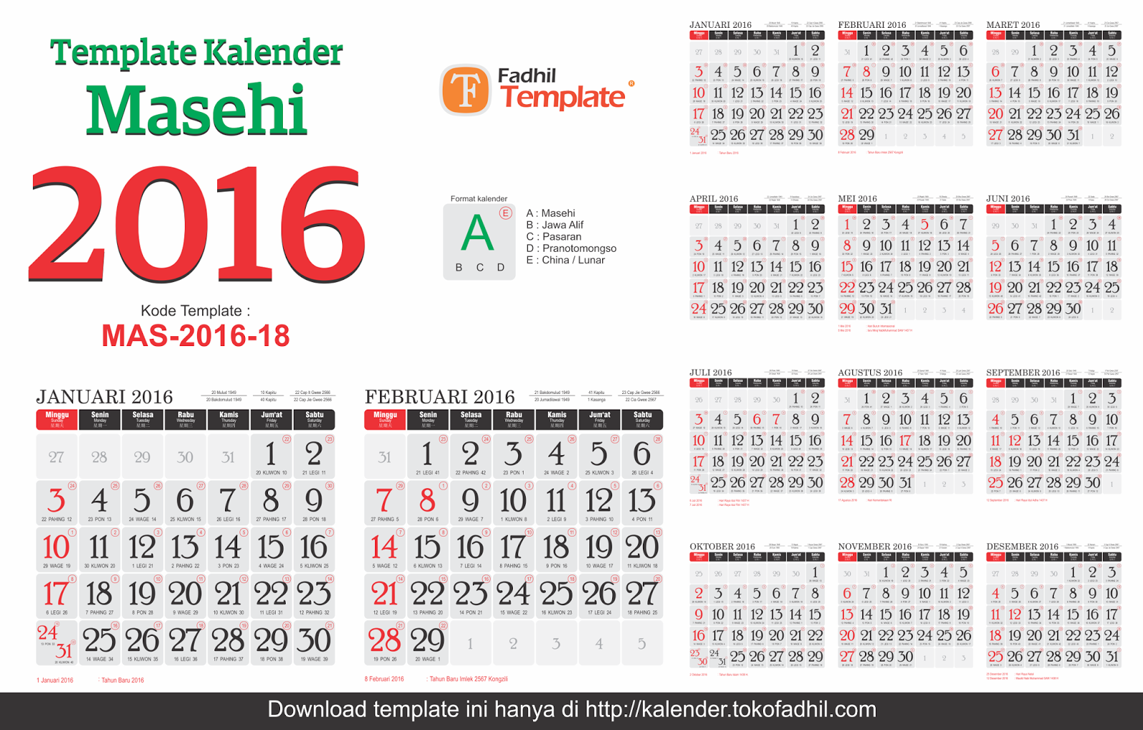 PUSAT TEMPLATE KALENDER: template kalender 2016 18 corel editable cdr ...