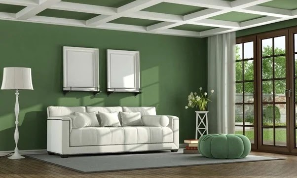 ide warna cat hijau untuk ruangan tamu minimalis