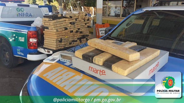 CPR/1° BPMRv apreende aproximadamente 300 kg de maconha em Senador Canedo