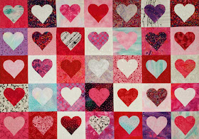 Valentine heart quilt top by Jeanne Selep Imaging