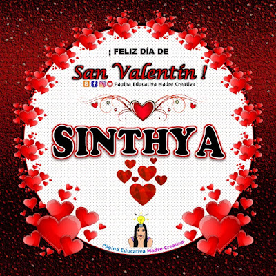 Feliz Día de San Valentín - Nombre Sinthya