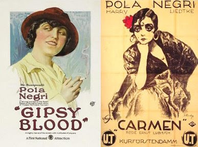 Carteles de Carmen y de Gipsy Blood de Lubitsch