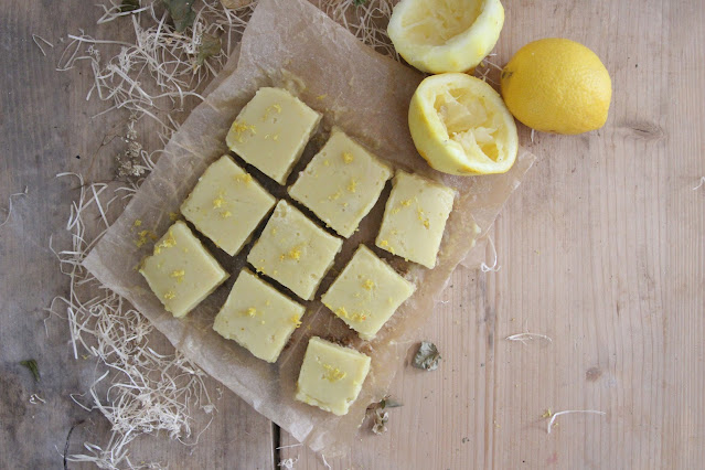 Carrés au citron (sans cuisson) vegan