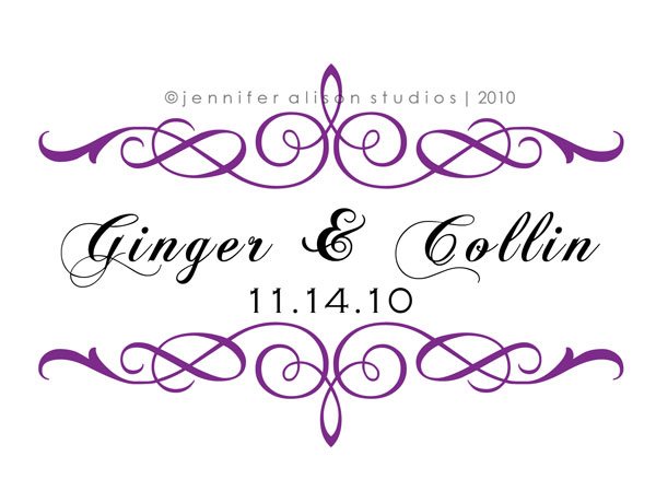 Ginger Collin Flourish Monogram 6 san diego graphic designer