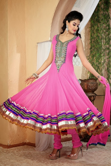 Unique Pink Salwar Kameez