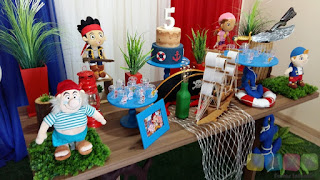 Decoração festa infantil Jake e os Piratas da Terra do Nunca Porto Alegre