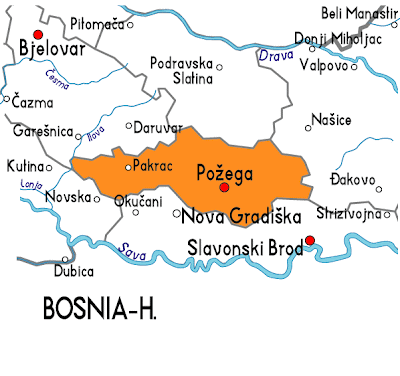 Map of Pozega Province Area