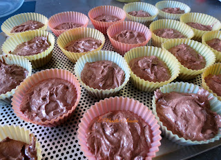 Muffin tout chocolat préparation