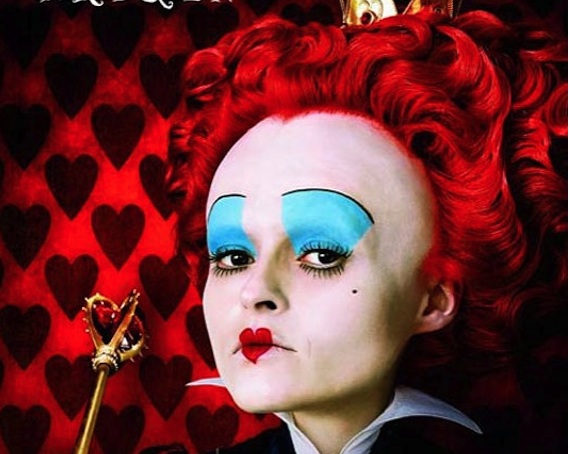 Helena Bonham Carter as the Red Queen in Alice in Wonderland