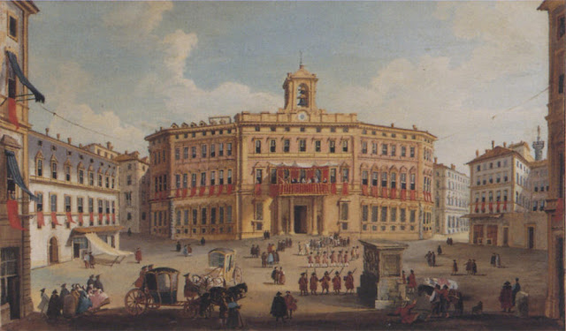 Giuseppe Bernardino Bison, La lotteria in piazza di Montecitorio