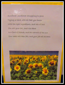 photo of: Sunflower Poem for Painted Hand-print Art project (via RainbowsWithinReach)