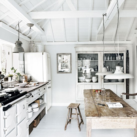 Cottage White Rustic Kitchen