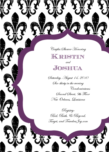 Johnny asked me to create this wedding shower invitation based off of the 