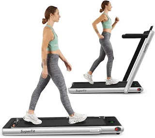 GoPlus 2-in-1 Quiet Folding Treadmill