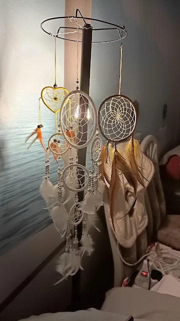 colorful dream catchers hanged