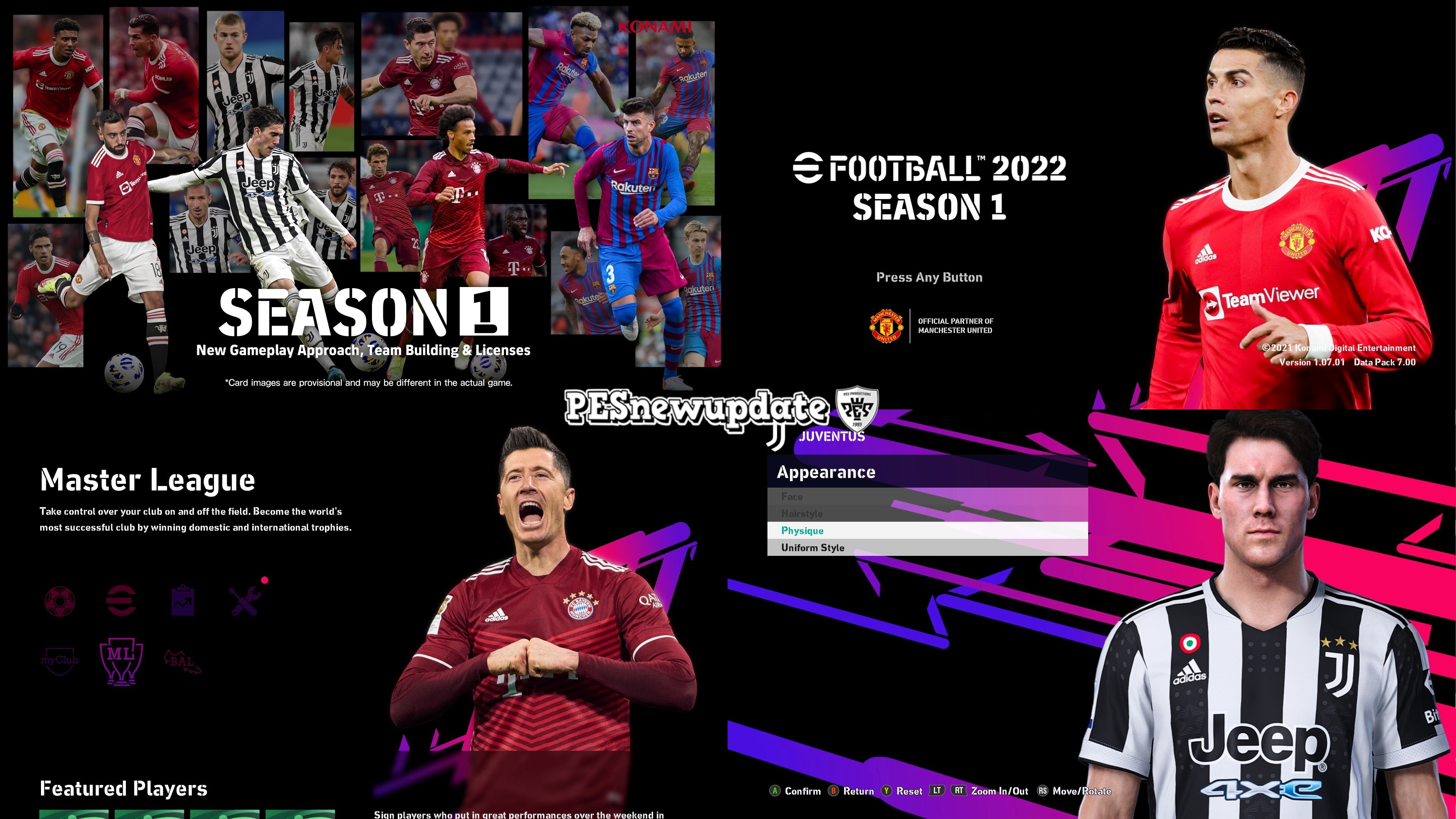 PES 2021 Menu Pack 2022/2023 Vol. 1 by PESNewupdate ~