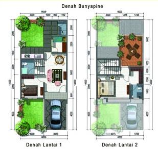 contoh denah rumah minimalis 2 lantai pilihlah denah rumah minimalis 2 ...
