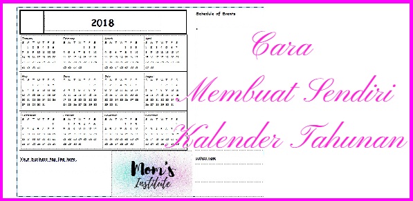 Cara Membuat Sendiri Kalender Tahunan 