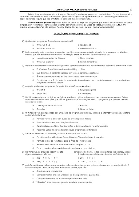 APOSTILA DE INFORMÁTICA PARA CONCURSOS PÚBLICOS