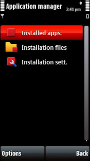 Installed App NOkia 5800